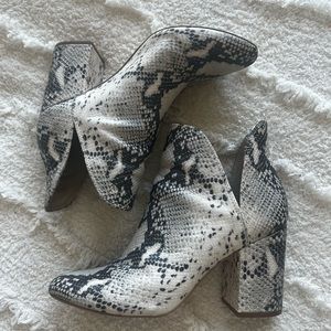 Steve Madden snake skin booties